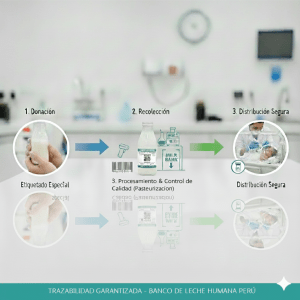 "Infografía del proceso de los Bancos de Leche Humana según el DS 022-2025-SA"